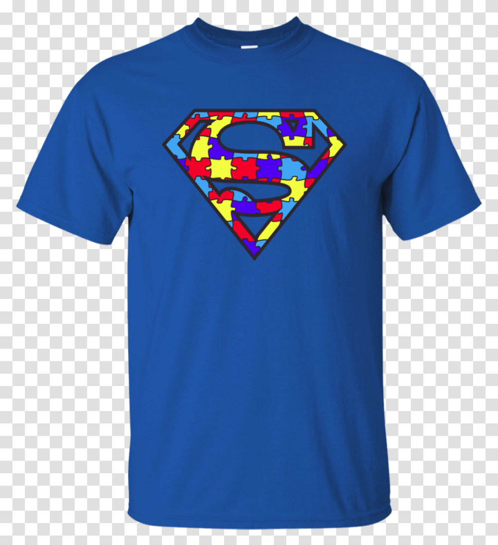 Autism Awareness Superman Logo Light Kids Max Fleischer Superman T Shirt, Clothing, Apparel, T-Shirt, Sleeve Transparent Png