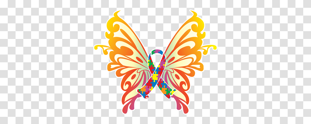 Autism Butterfly Clip Art, Pattern, Floral Design Transparent Png