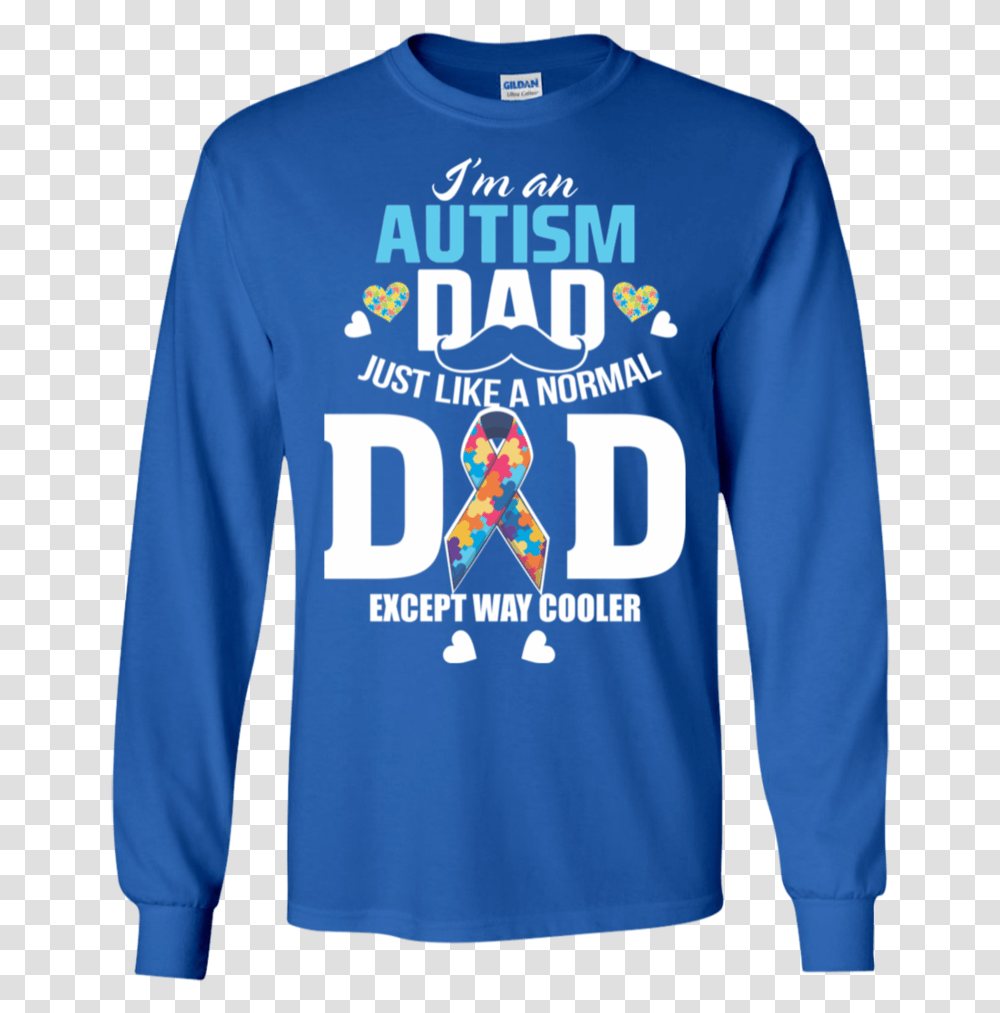 Autism Dad Autism Ribbon Puzzle Daddy Gift Ls Sweatshirts Busch Latte Christmas Shirt, Sleeve, Long Sleeve, Person Transparent Png