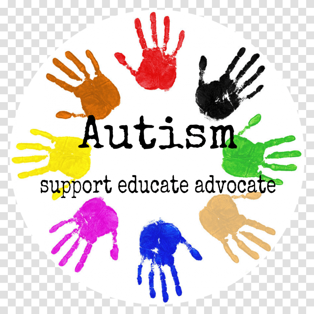 Autismawareness Hand Print Paint, Label, Logo Transparent Png
