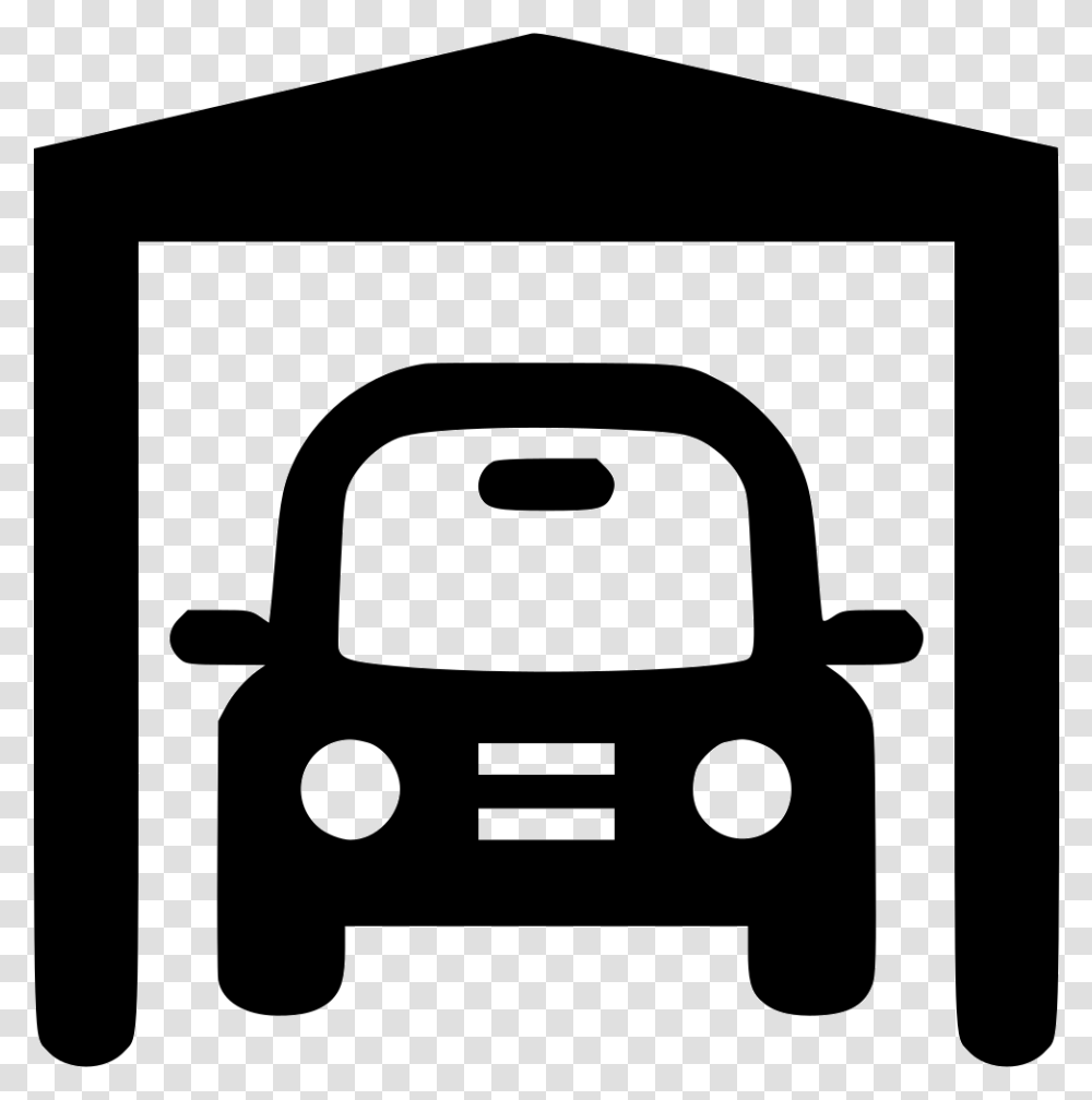 Auto Service Car Car Shed Garage Service Vehicle Key Car Icon, Stencil, Label, Lawn Mower Transparent Png