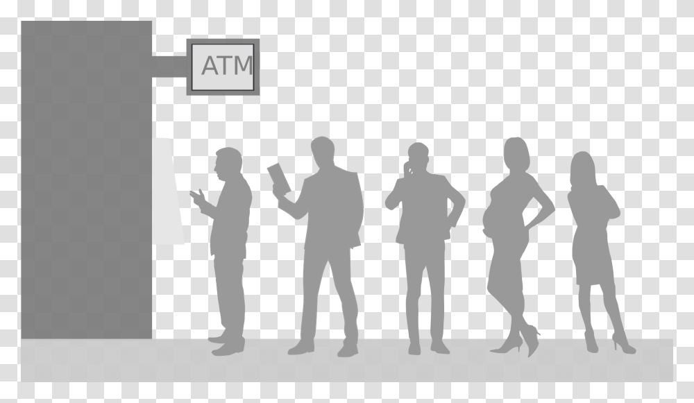 Automated Teller Machine, Person, Crowd, Audience Transparent Png