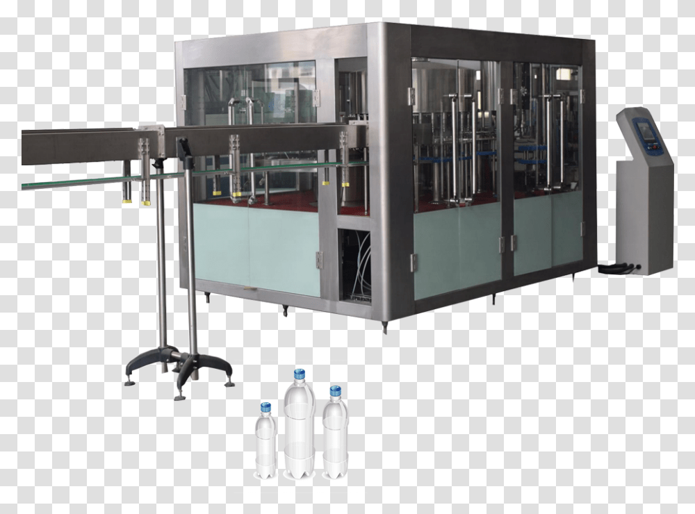 Automatic Mineral Water Filling Machine 3 In 1 Monoblock Plastic Bottles, Kiosk, Furniture, Door, Table Transparent Png