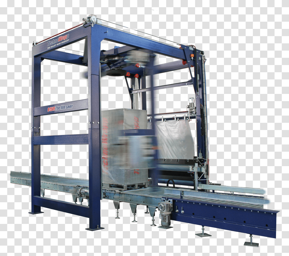 Automatic Rotary Arm Pallet Wrapper Machine Transparent Png