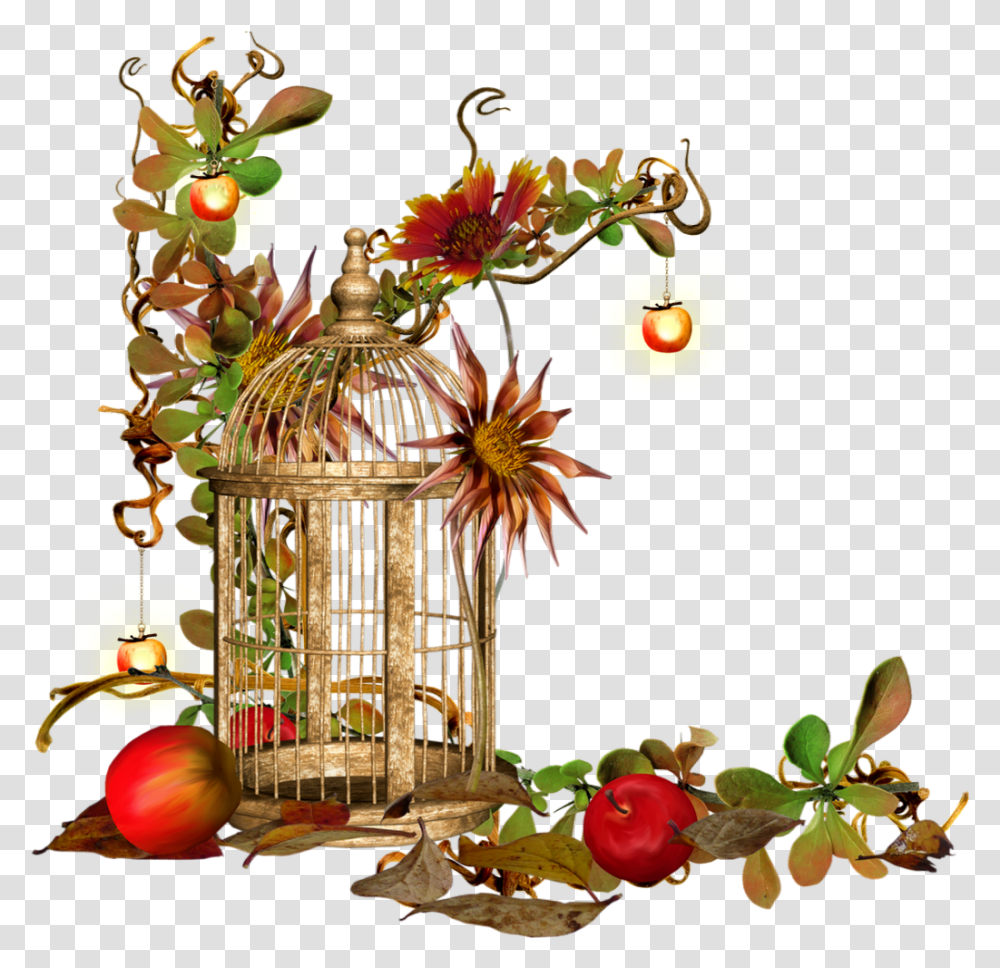 Automne Cadres Clusters Fall Clipart Autumn Clipart Background, Plant, Fruit, Food, Bird Feeder Transparent Png