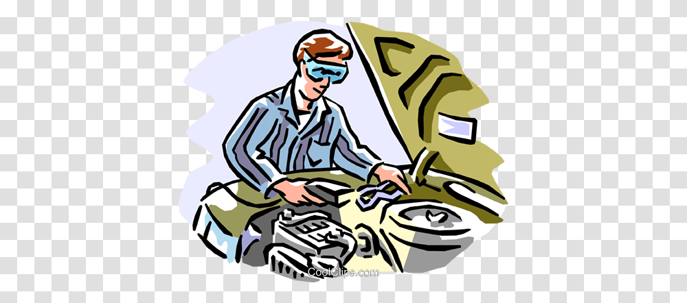 Automotive Mechanic Royalty Free Vector Clip Art Illustration, Person, Washing, Outdoors, Poster Transparent Png
