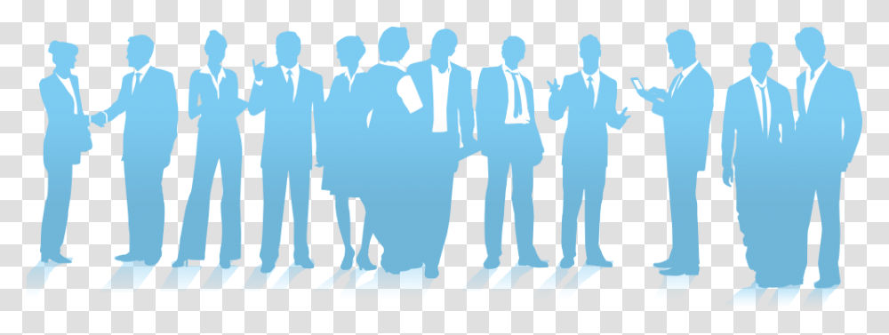 Autonomous And Responsible Teams Business People Leader Silhouettes Blue, Audience, Crowd, Person, Speech Transparent Png