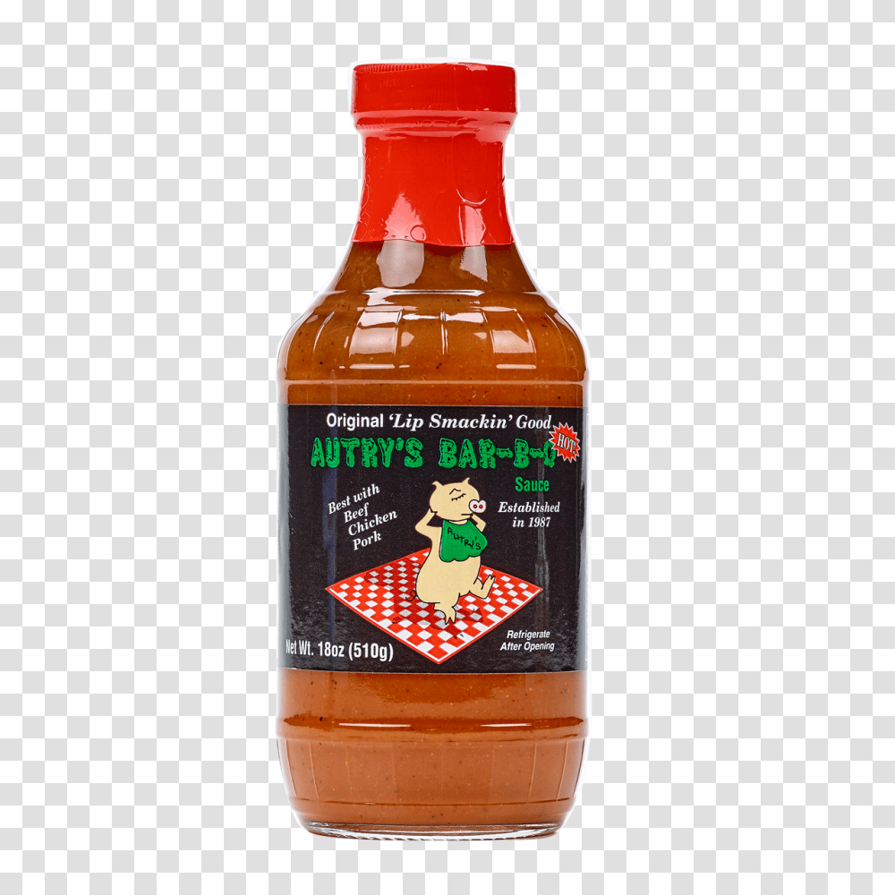 Autrys Barbecue Hot Sauce, Ketchup, Food, Bottle, Beverage Transparent Png