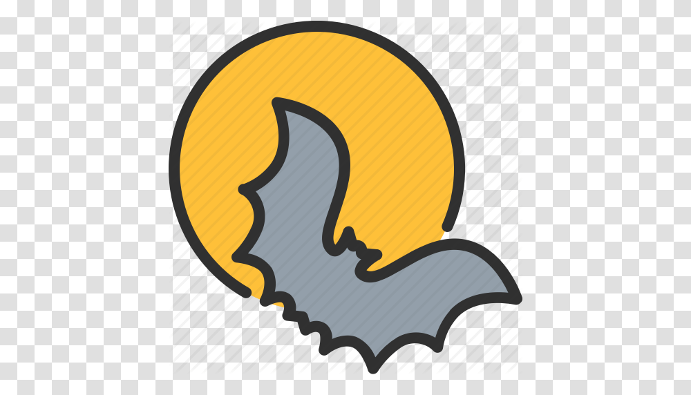 Autumn Bat Halloween Holiday Horror Moon Mystery Icon, Label, Weapon, Weaponry Transparent Png