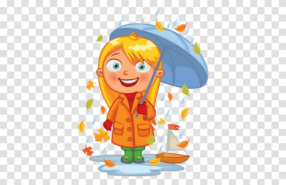 Autumn Children Cartoon Seasons For Kids, Clothing, Coat, Face, Photography Transparent Png