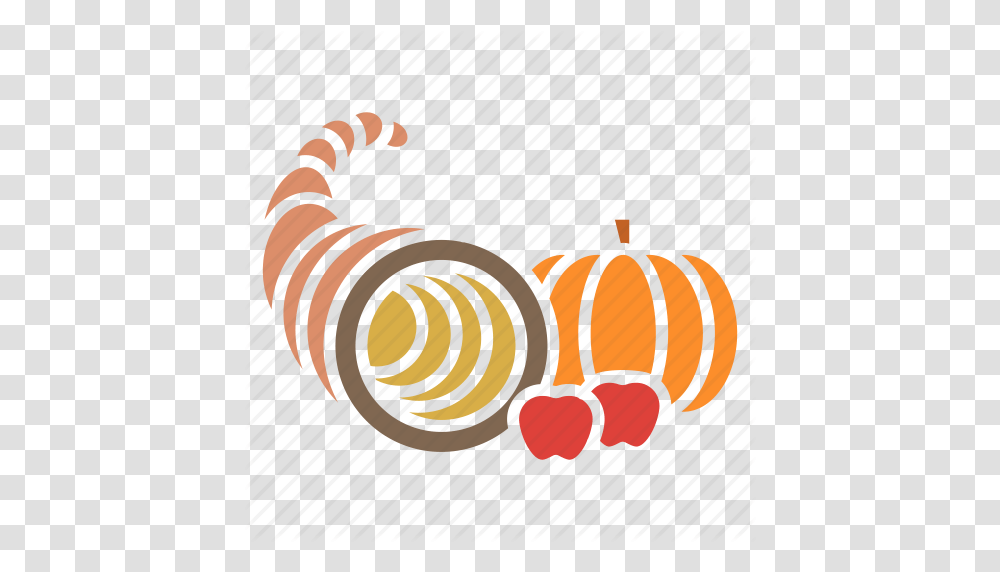 Autumn Cornucopia Food Fruits Harvest Plenty Thanksgiving Icon, Pumpkin, Vegetable, Plant, Vegetation Transparent Png