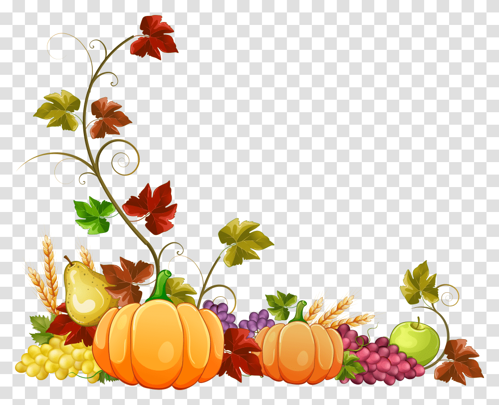 Autumn Fall Leaves Border Clipart Free Clipart Images, Leaf, Plant, Fruit, Food Transparent Png