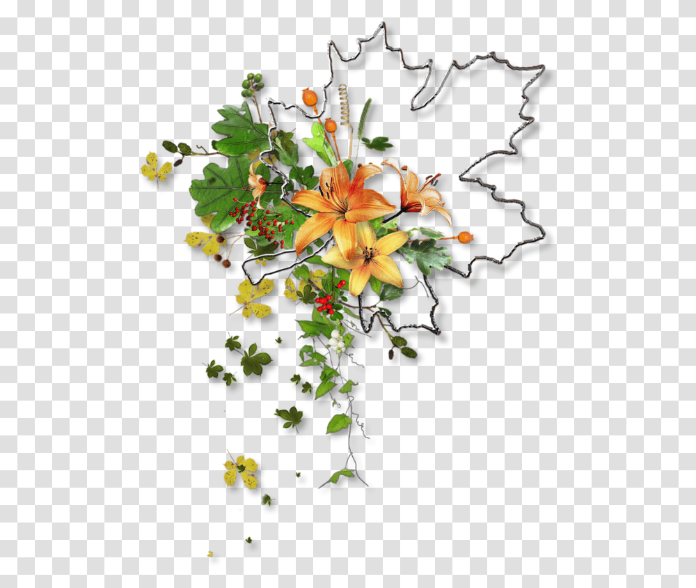 Autumn Flower Wreath Leaves Fall Freetoedit Autumn, Plant, Flower Arrangement Transparent Png