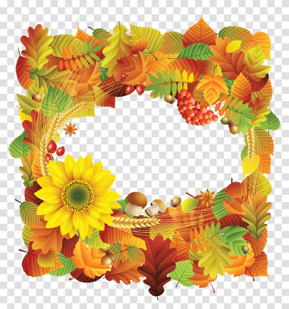 Autumn Frame Pngs, Floral Design, Pattern Transparent Png
