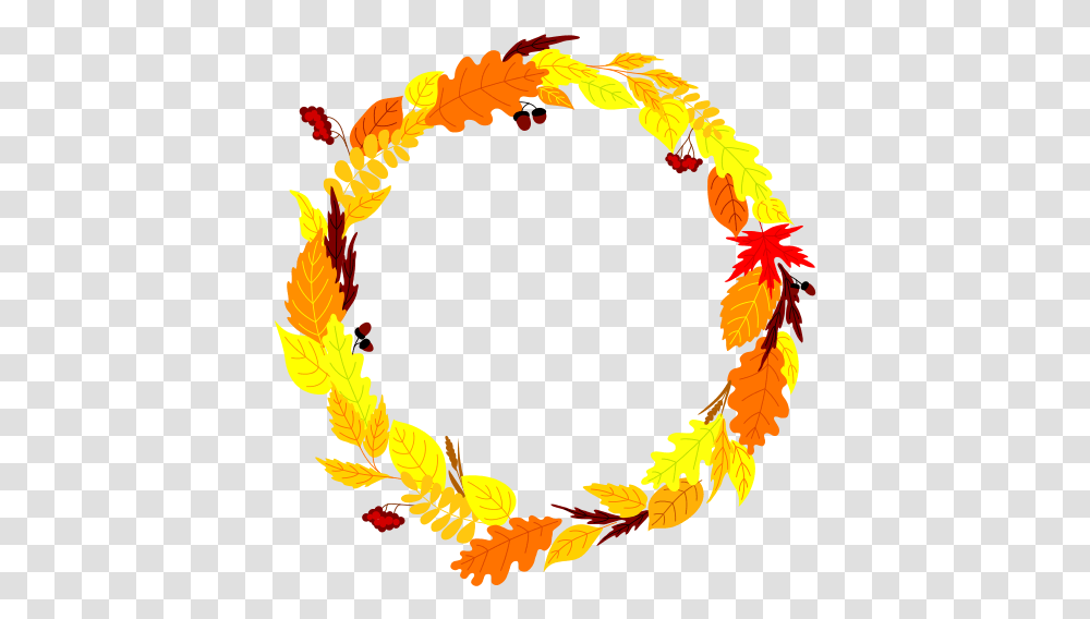 Autumn Leaf Frame Fall Leaves Circle Clip Art, Graphics, Wreath, Plant, Flower Transparent Png