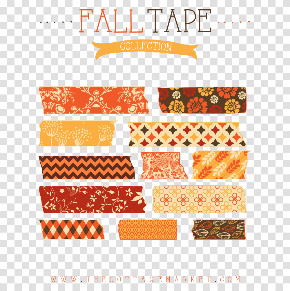Autumn Pngs Digital Washi Tape Free, Rug, Robe, Fashion Transparent Png