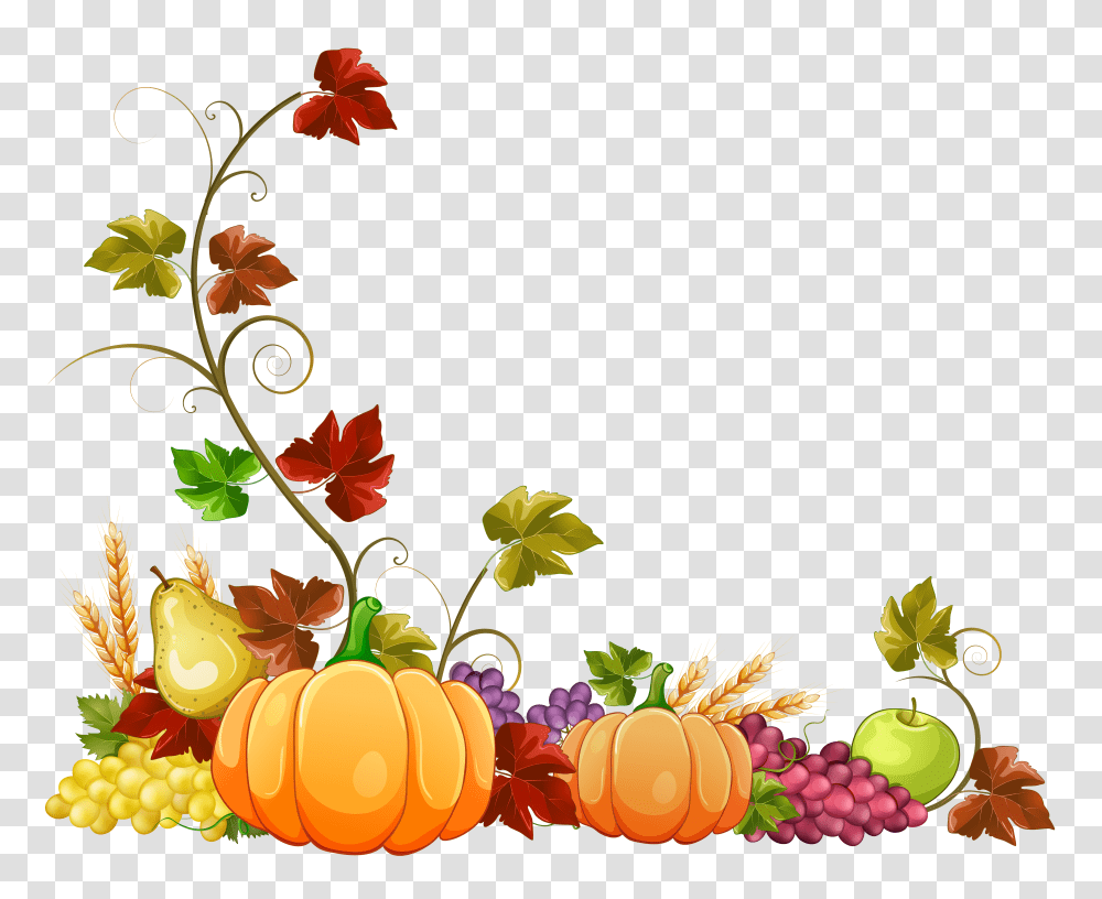 Autumn Pumpkin Decoration Clipart Gallery, Plant, Floral Design, Pattern Transparent Png