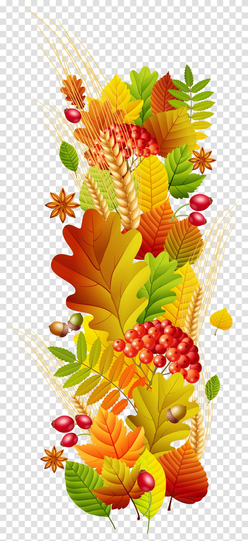 Autumn Season Floral Design Clip Art Floral Clip Art Transparent Png