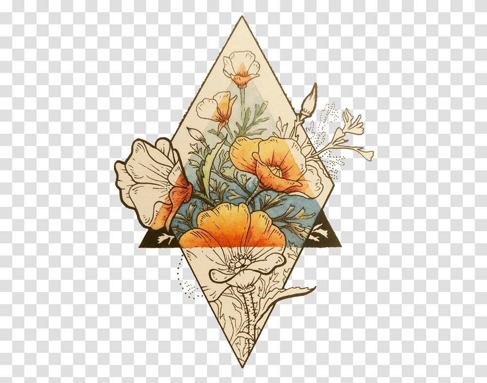 Autumn Tumblr Fall Geometric Drawings Of Flowers Geometric Flower Tattoo Ideas, Clothing, Apparel, Party Hat, Graphics Transparent Png