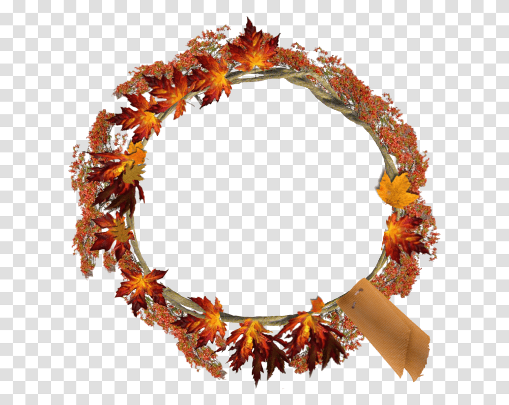 Autumn Wreath Frame Wreath, Plant, Flower, Blossom, Flower Arrangement Transparent Png