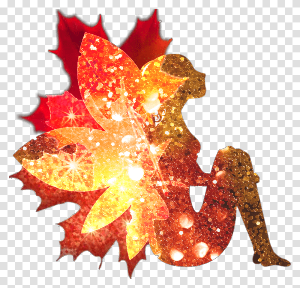Autumnleaves Leaves Autumn Fairies Fairy Fantasy Gold Fairy, Leaf, Plant, Tree, Maple Transparent Png