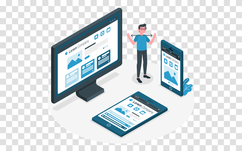 Avail Business Benefits With Our Responsive Web Design Responsive Web Design, Computer, Electronics, Person, Human Transparent Png