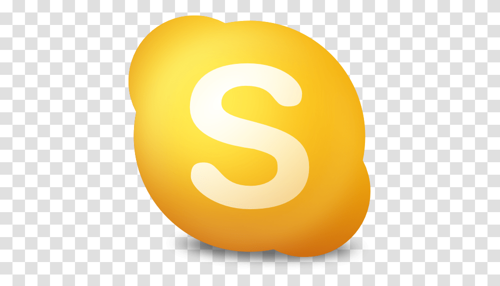 Available Contact Not Skype Icon Skype Logo In Yellow, Plant, Sweets, Food, Lamp Transparent Png