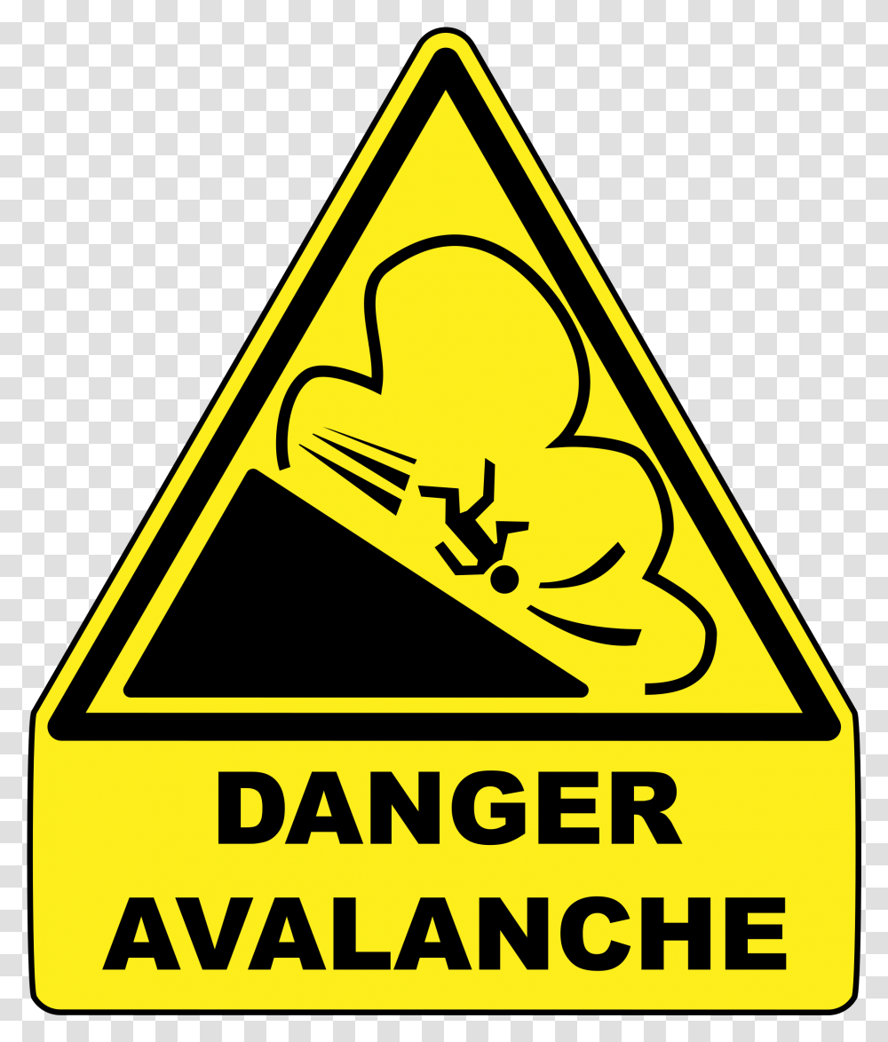 Avalanche Warning Sign, Road Sign, Triangle Transparent Png