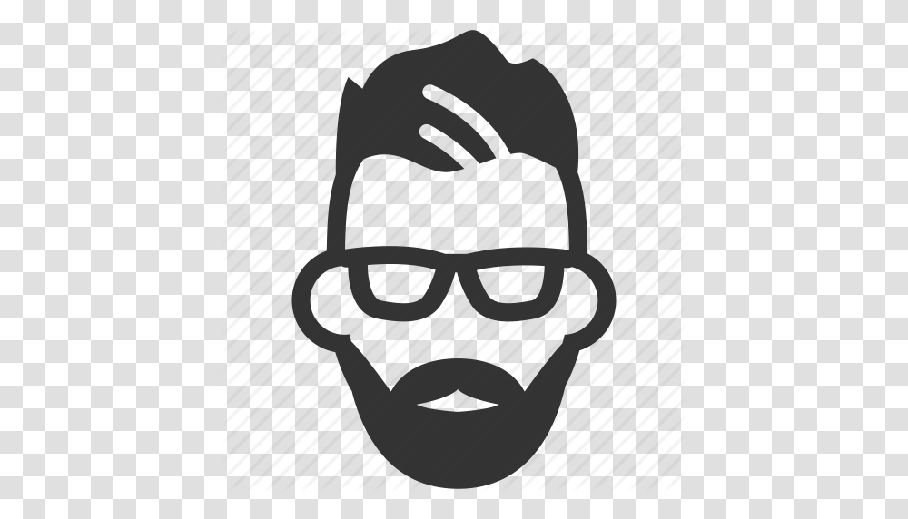 Avatar Beard Glasses Hipster Male Man Person Icon, Head, Helmet, Apparel Transparent Png