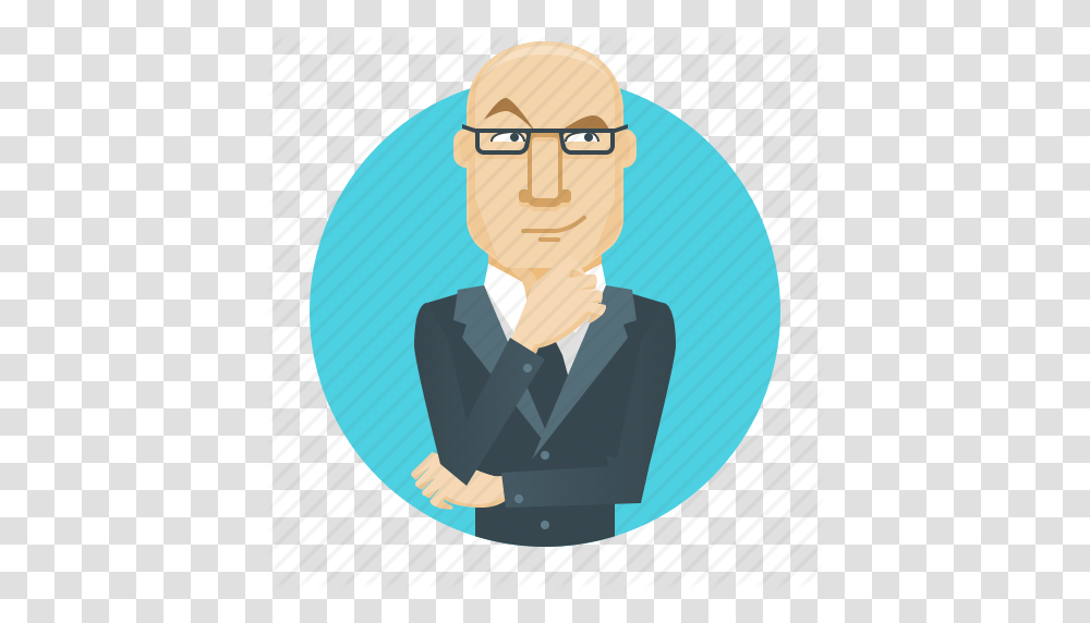 Avatar Business Businessman Emotion Think Thinker Thinking Icon, Person, Face, Poster, Advertisement Transparent Png