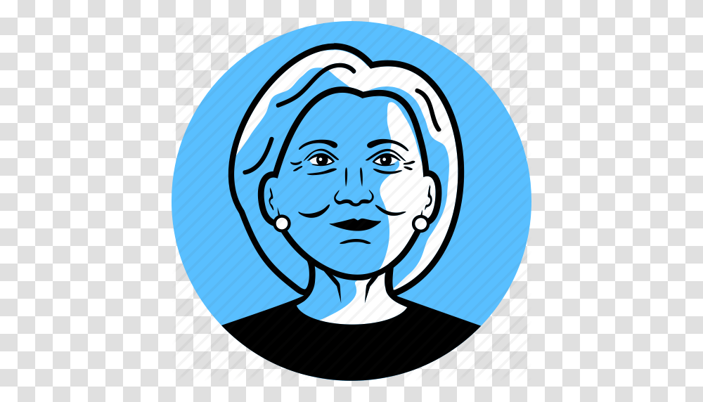 Avatar Candidate Clinton Democrat Face Female Hillary, Head, Jaw Transparent Png
