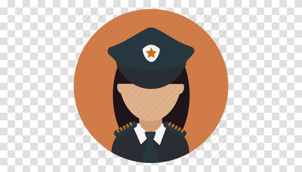 Avatar Captain Crime Female Officer Person Police Icon, Graduation, Military Uniform, Logo Transparent Png