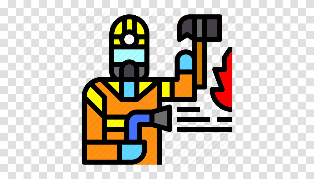 Avatar Career Firefighter Fireman Job Occupation People Icon, Poster, Advertisement, Building, Urban Transparent Png
