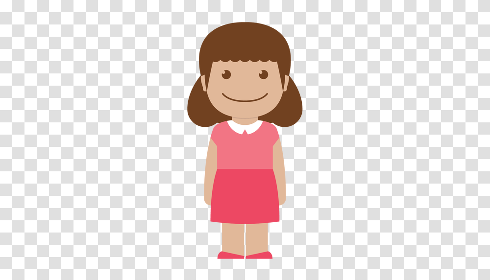 Avatar Child Female Girl Kid Person Pink Icon, Hat, Standing, Toy Transparent Png