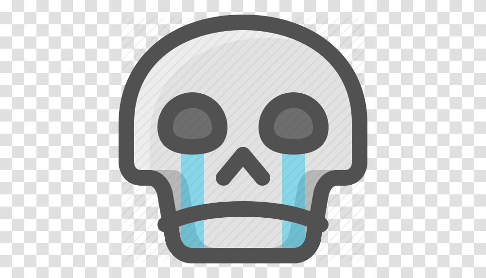 Avatar Crying Death Emoji Face Skull Smiley Icon, Head, Jaw, Label Transparent Png