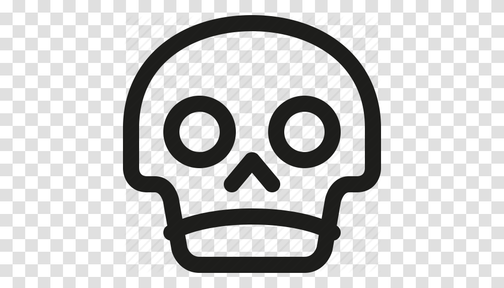 Avatar Death Emoji Face Sad Skull Smiley Icon, Head, Stencil, Mask, Coal Transparent Png