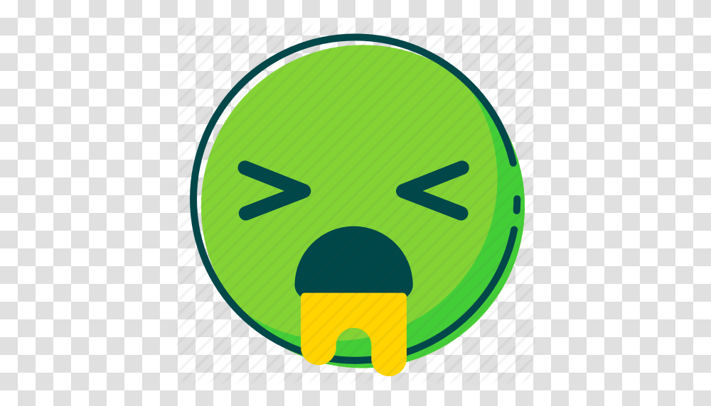 Avatar Emoji Emoticon Face Puke Icon, Green, Recycling Symbol, Chair, Furniture Transparent Png