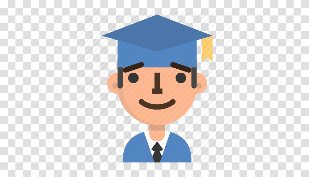Avatar Emoji Graduation Male Profile School Student Icon, Toy Transparent Png