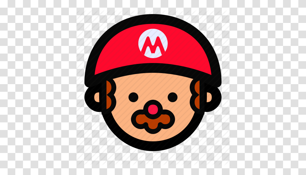 Avatar Face Flat Icon Game Man Mario Bros Person Icon, Skin, Label, Helmet Transparent Png