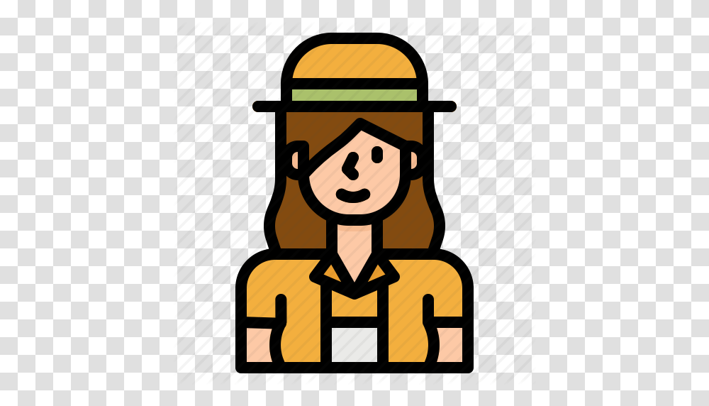 Avatar Girl Guide People Profile Tourist Woman Icon, Poster, Label Transparent Png