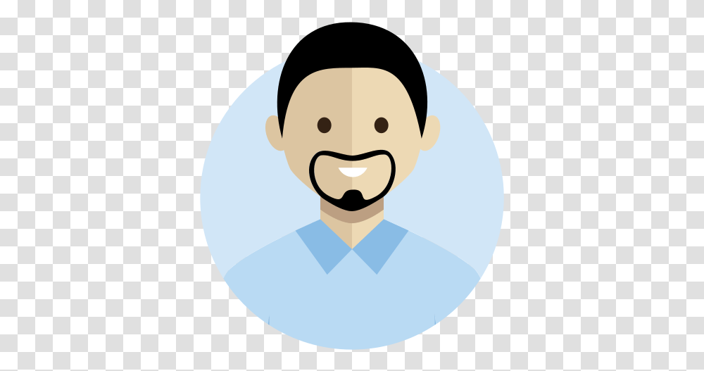 Avatar Man People Person Knob Black Hair Free Icon Of Avatar Icono, Label, Text, Face, Snowman Transparent Png