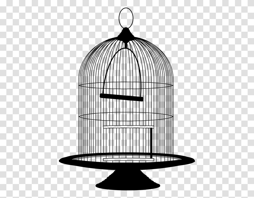 Ave Jaula Victoriana Vinta Bird Cage Clipart Black And White, Screen, Electronics, Monitor Transparent Png