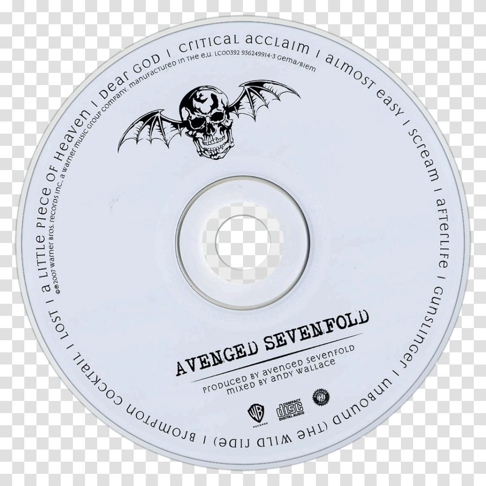 Avenged Sevenfold Cd, Disk, Dvd Transparent Png