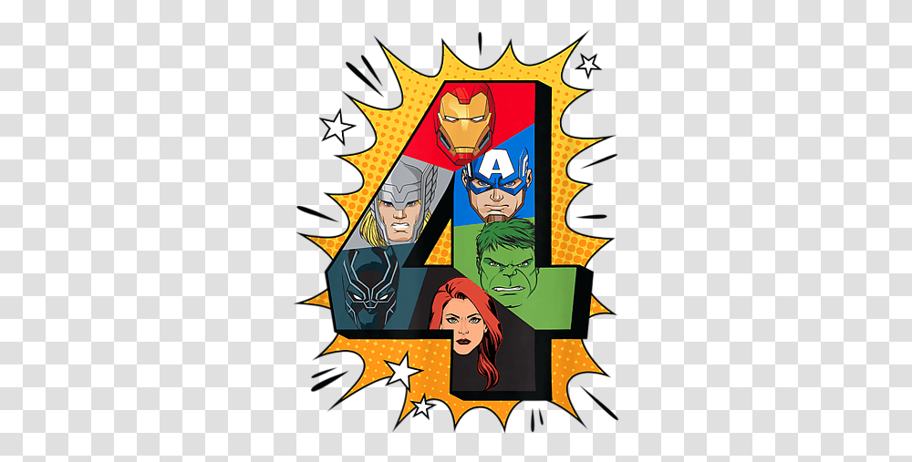 Avengers 4th Birthday, Person, Human, Book, Poster Transparent Png