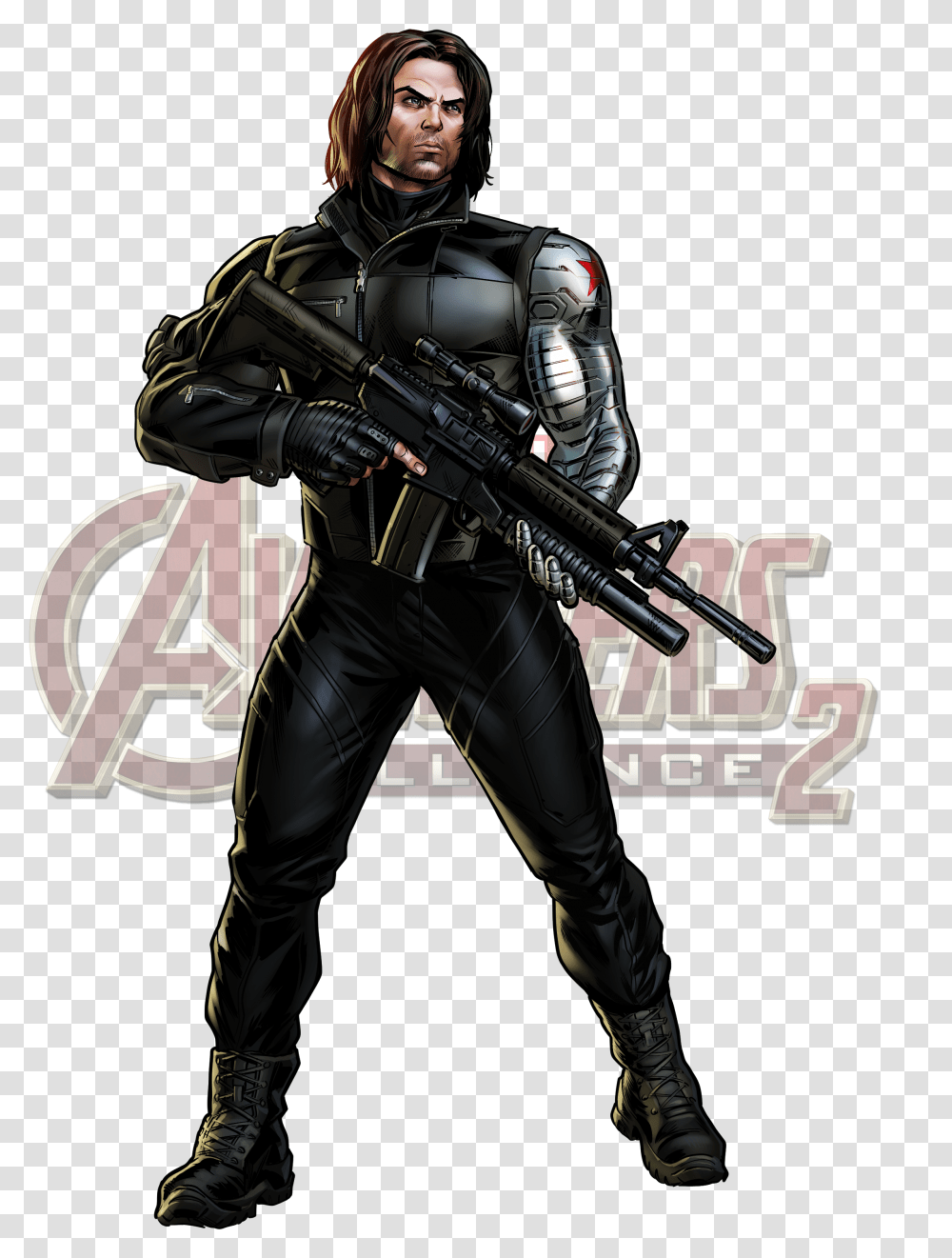 Avengers Alliance 2 Wikia Marvel Ultimate Alliance 3 Winter Soldier, Person, Human, Gun, Weapon Transparent Png