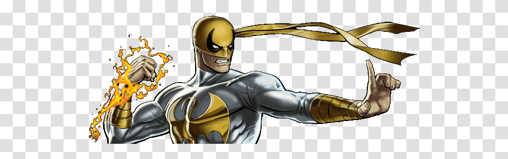 Avengers Alliance Redux Wiki Iron Fist White And Gold, Helmet, Clothing, Person, Human Transparent Png