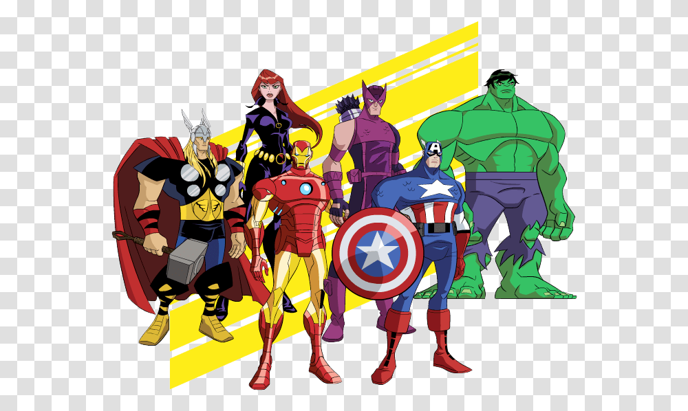 Avengers Cliparts Hulk Ironman Thor Captain America, Person, Costume, Crowd, People Transparent Png