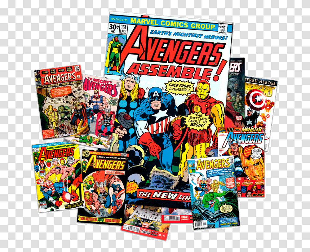 Avengers Comics Marvel Avengers Old Comic, Book, Person, Human, Statue Transparent Png