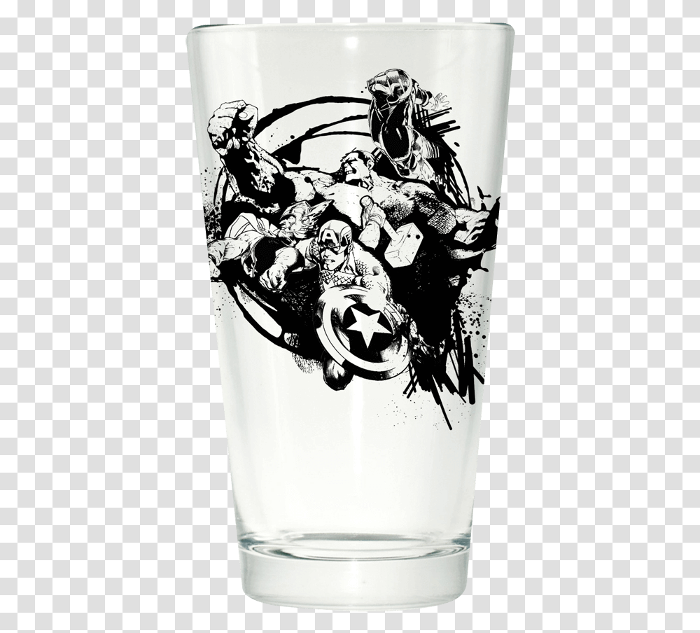 Avengers Group Circle Pint Glass Avengers Black And White, Poster, Alcohol, Beverage, Sunglasses Transparent Png