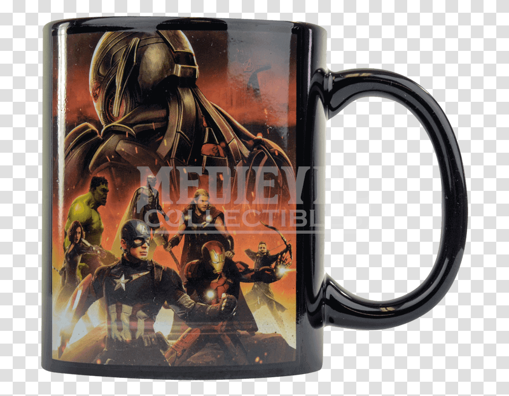 Avengers Group Vengadores La Era De Ultron Cover, Coffee Cup, Person, Human, Painting Transparent Png